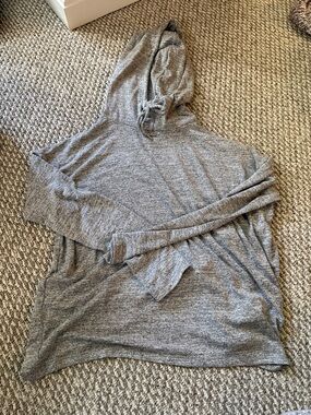 GAP Cozy Lightweight Hooded Pullover - Heather Gray